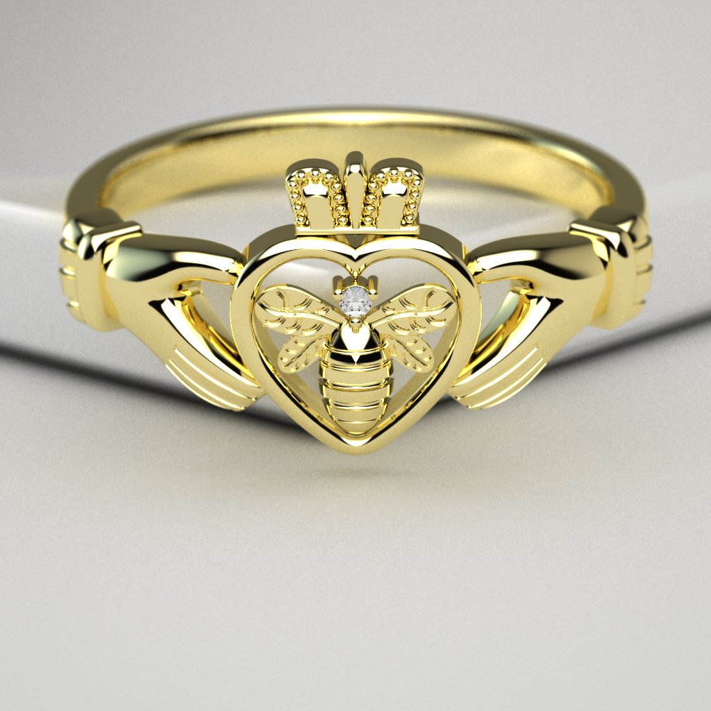 The Queen Bee Claddagh Ring – Irish Jewelry Design