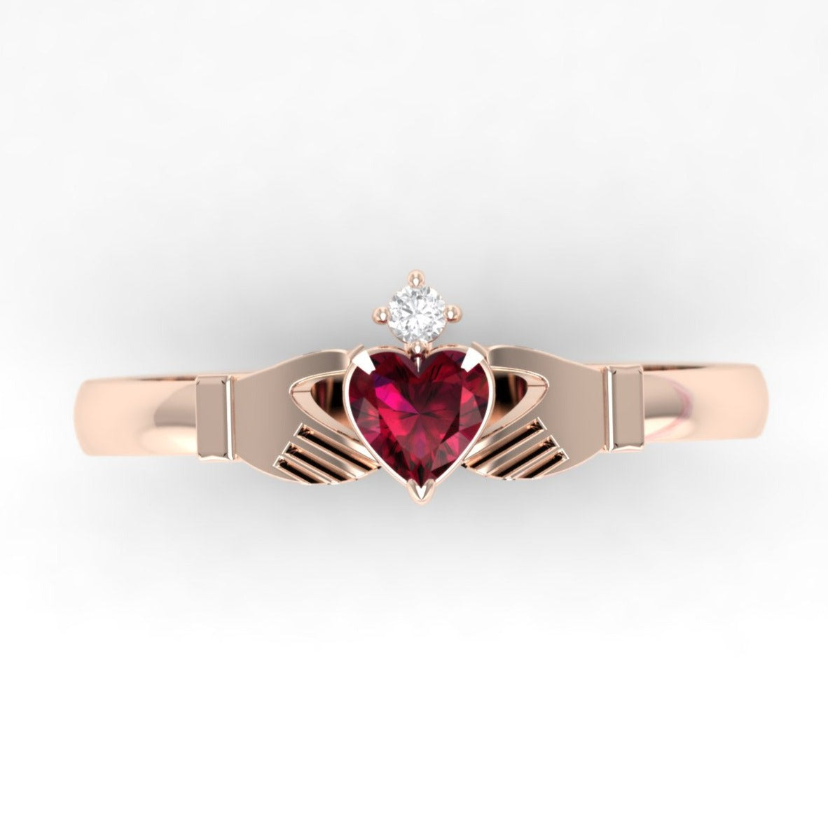 ruby claddagh ring