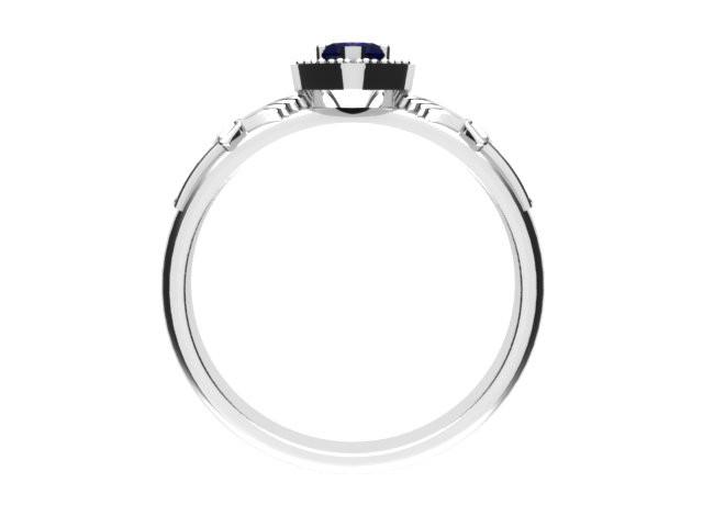 Jewelry - Ladies Claddagh Ring. Created Sapphire Gemstone Claddagh Ring, Contemporary Irish Celtic Claddagh Ring.