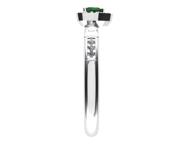 Jewelry - Ladies Claddagh Ring. Green Cubic Zirconia Gemstone Claddagh Ring, Contemporary Irish Celtic Claddagh Ring.