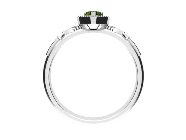 Jewelry - Ladies Claddagh Ring. Real Green Peridot Gemstone Claddagh Ring, Contemporary Irish Celtic Claddagh Ring.