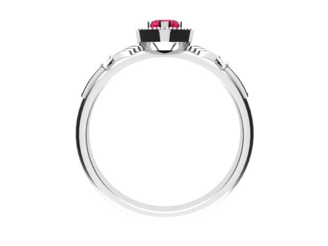 Jewelry - Ladies Pink Cubic Zirconia Gemstone Claddagh Ring, Contemporary Irish Celtic Claddagh Ring.