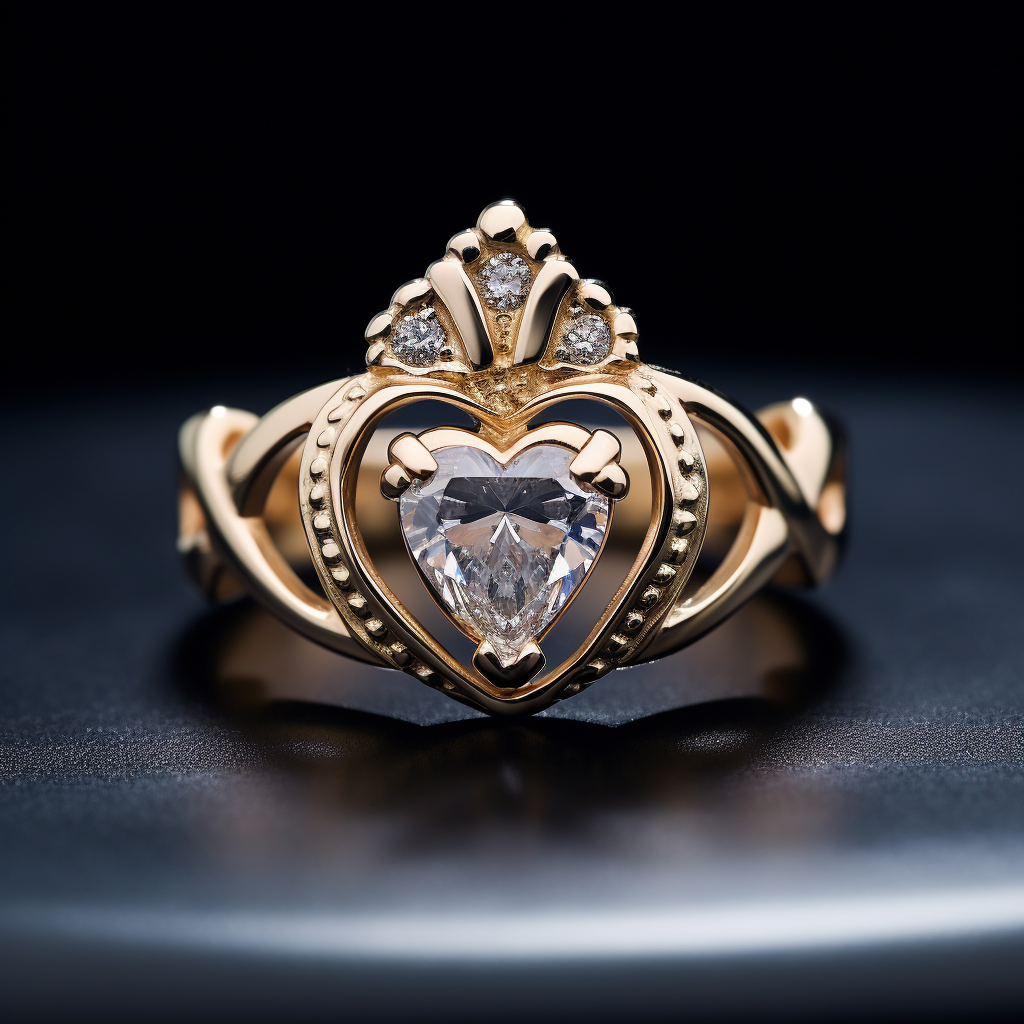 vintage diamond claddagh ring 