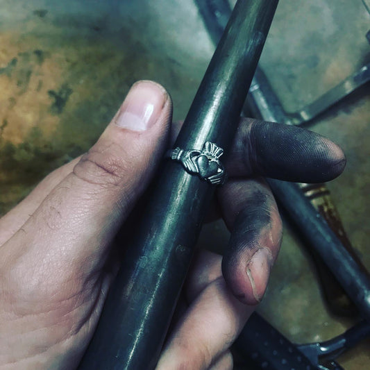 Crafting this classic claddagh design