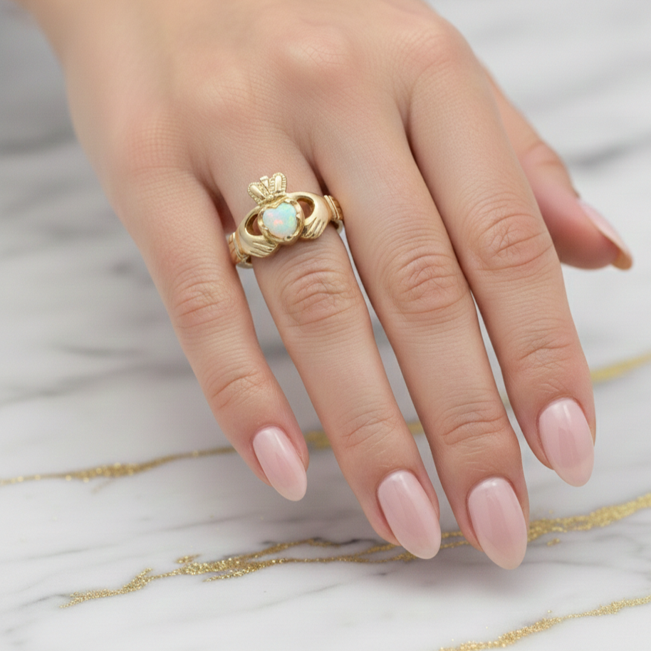 opal claddagh