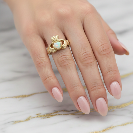 opal claddagh