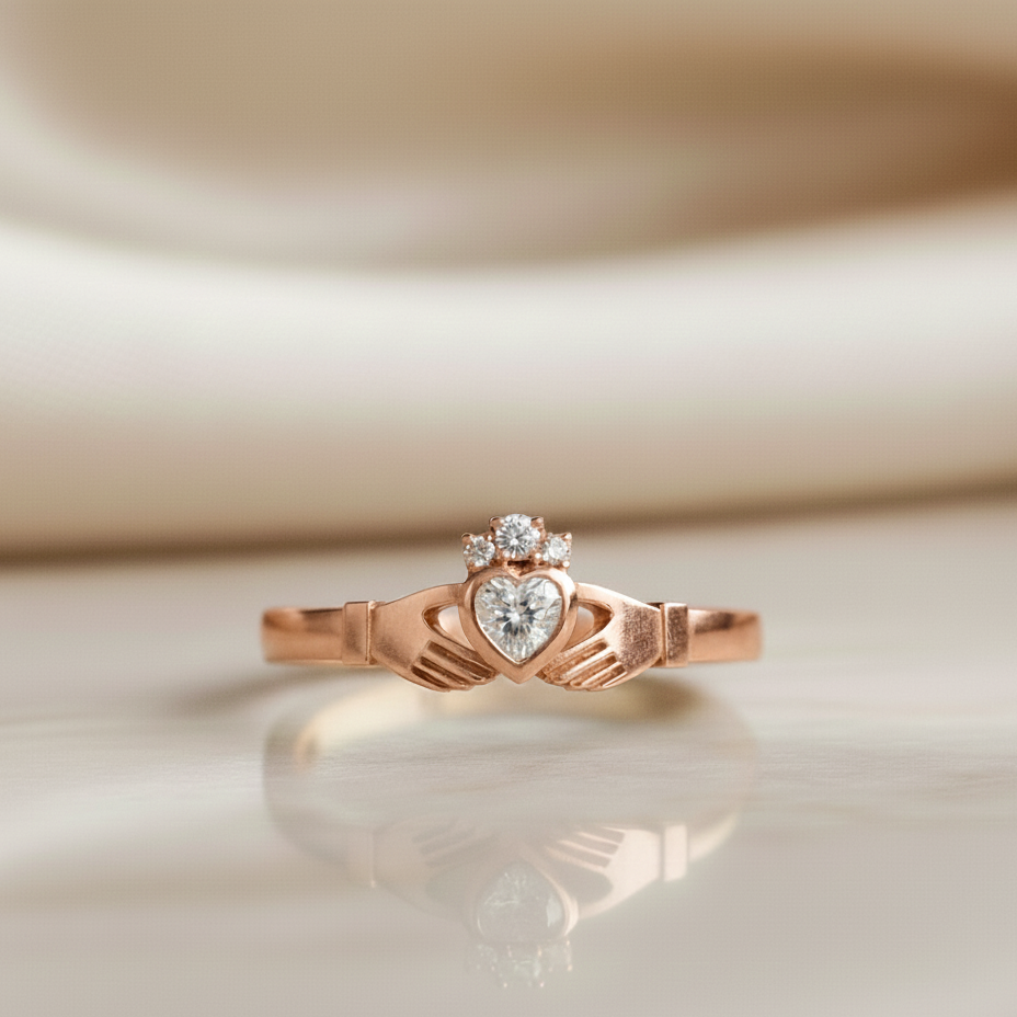 diamond claddagh ring 