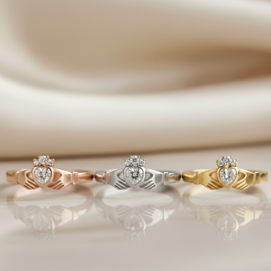 diamond claddagh rings