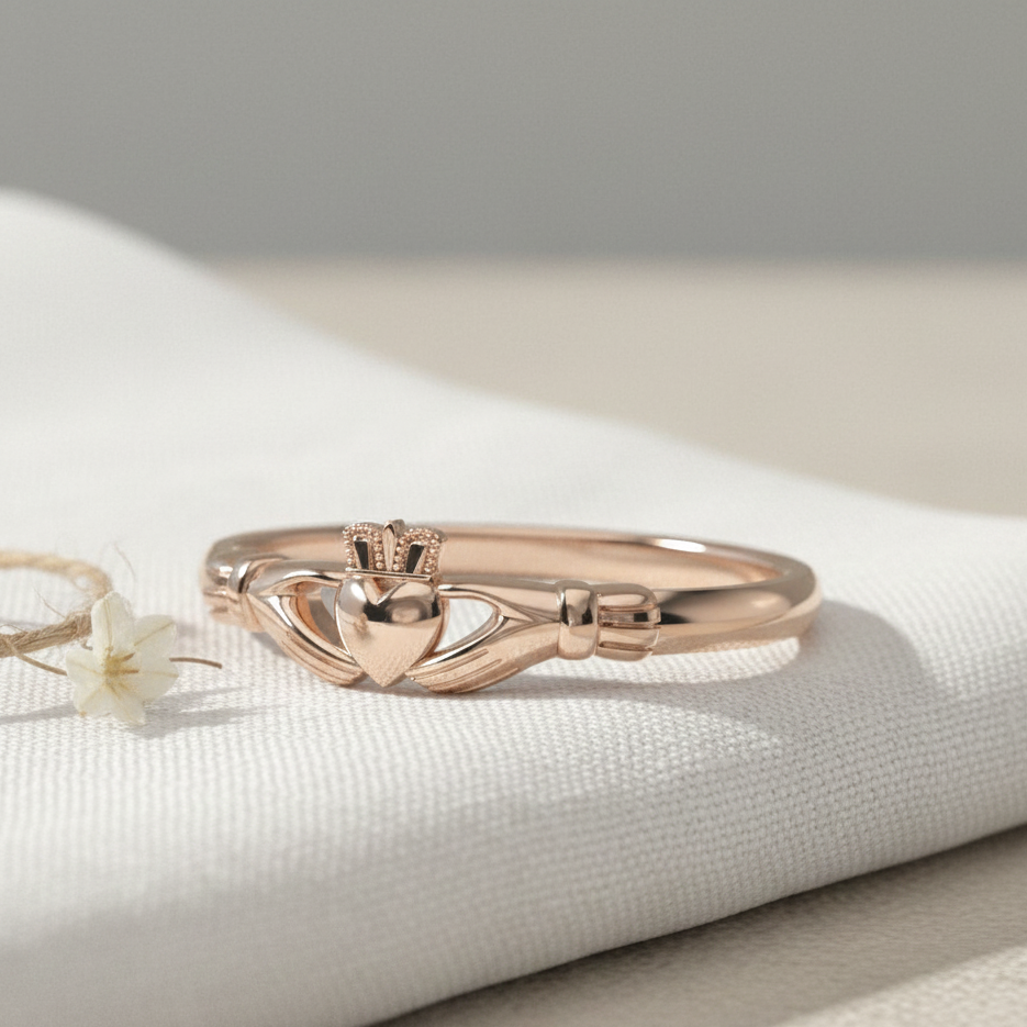 gladdagh ring rose gold 