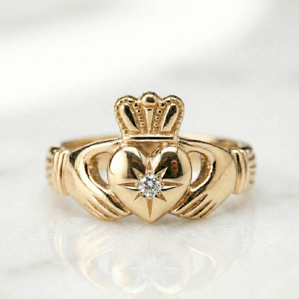 claddagh ring diamond