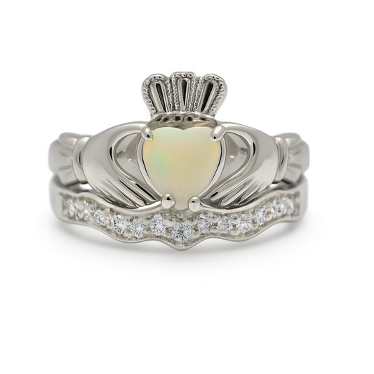 claddagh ring opal 