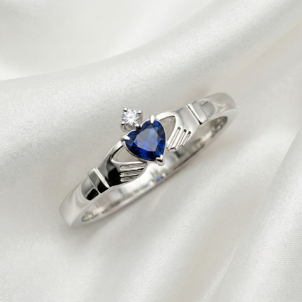 birthstone claddagh ring