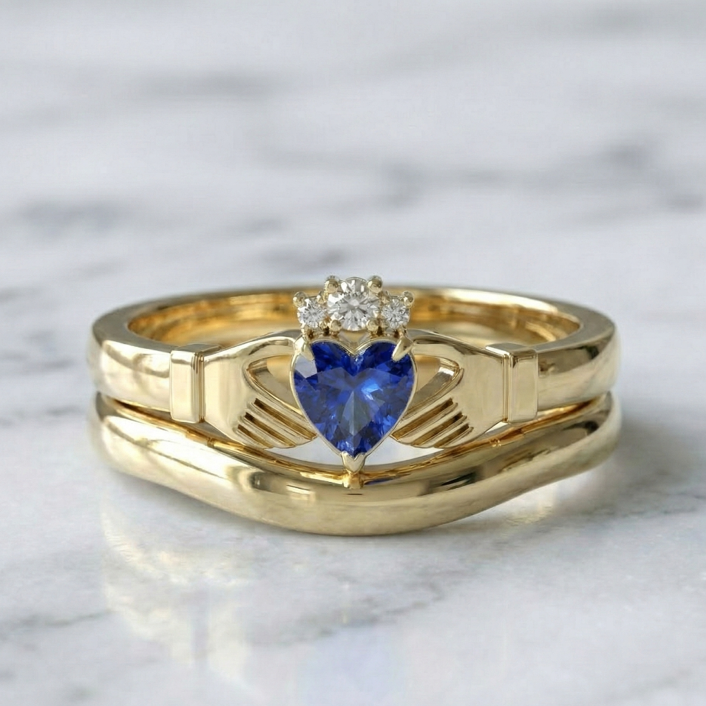 claddagh ring sapphire