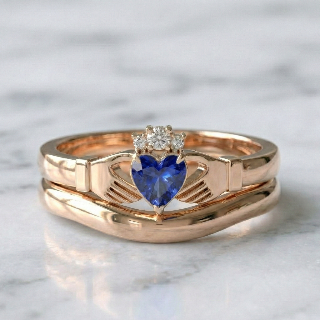 claddagh ring sapphire