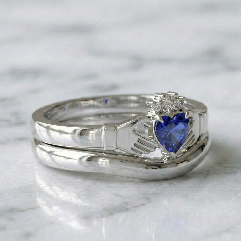 claddagh ring sapphire