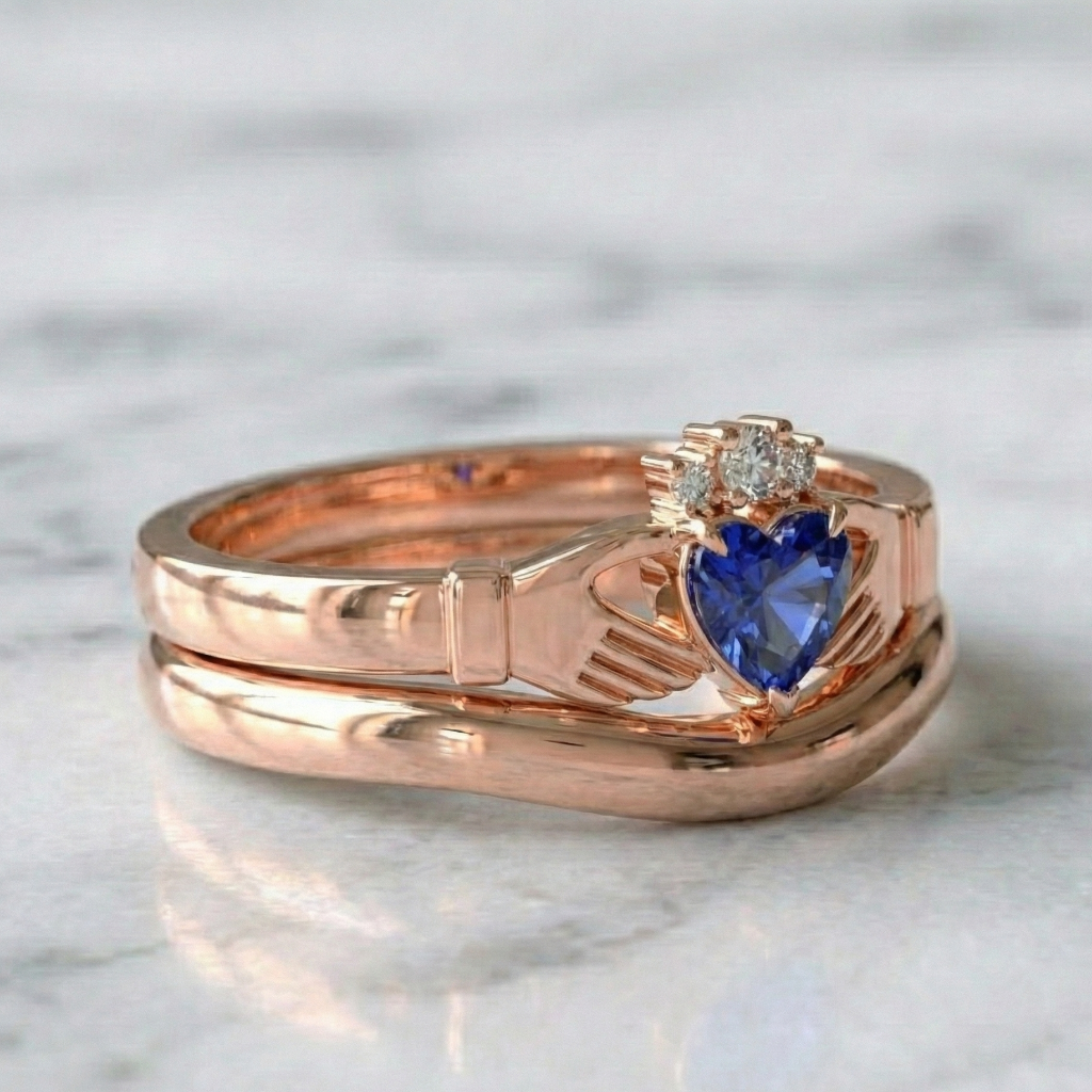 claddagh ring sapphire