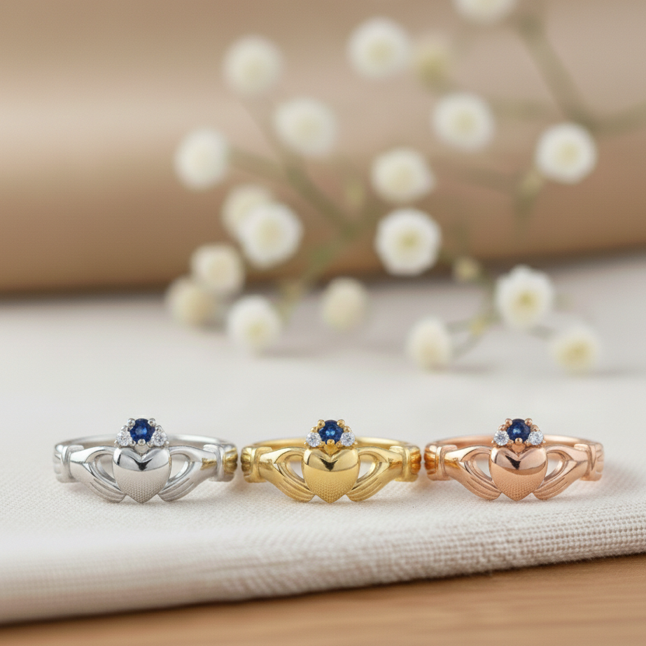 claddagh rings sapphire