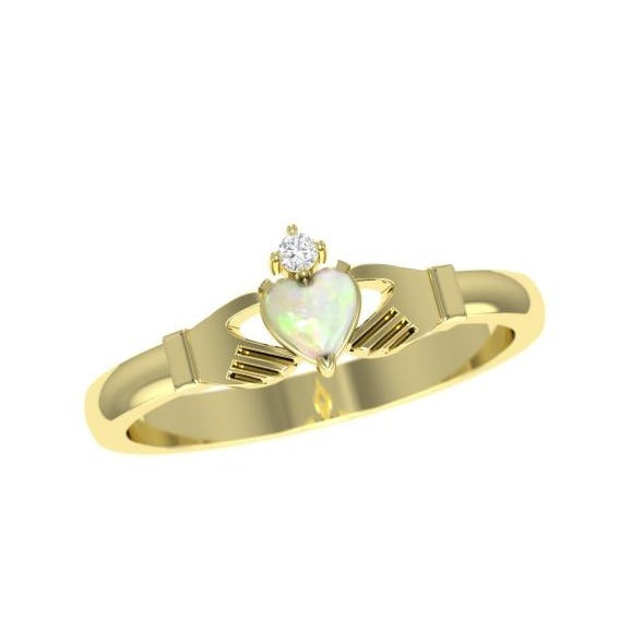 gold opal ring