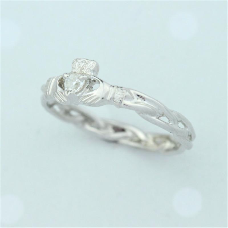 Diamond Claddagh Ring.