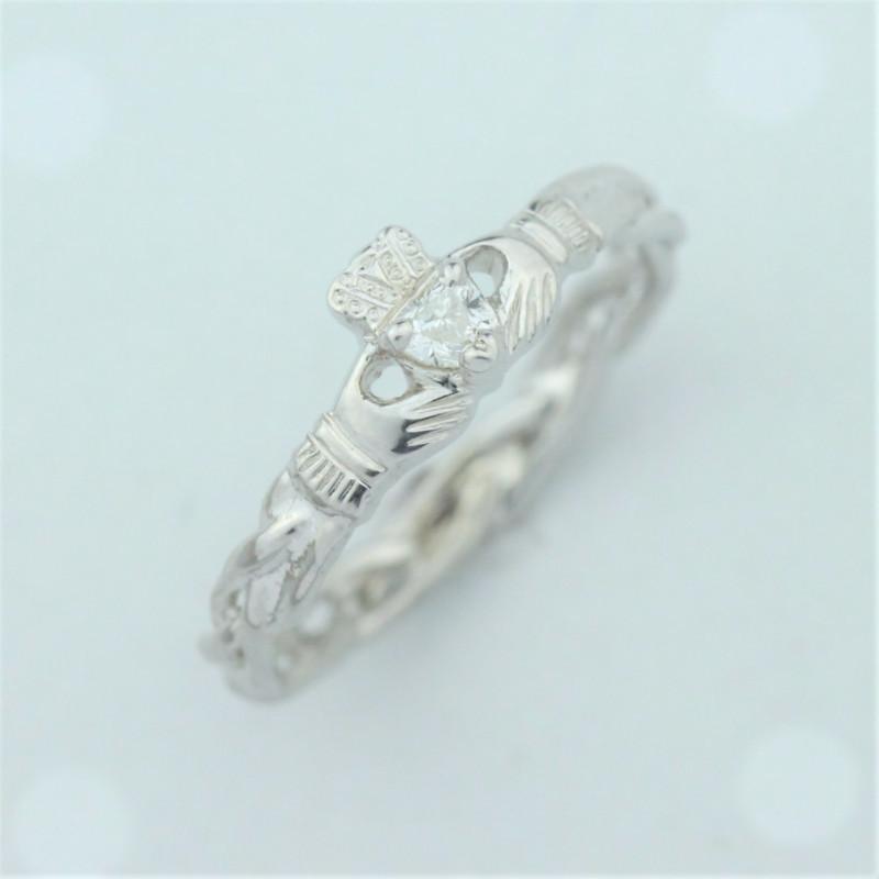 Diamond Claddagh Ring.