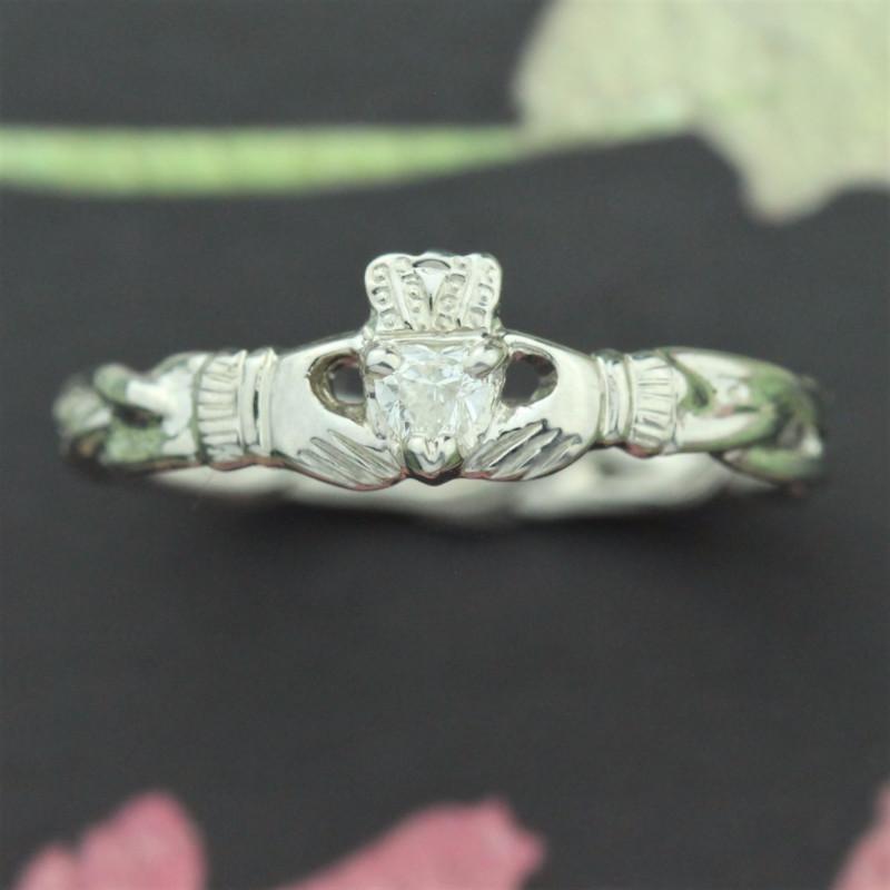 Diamond Claddagh Ring.