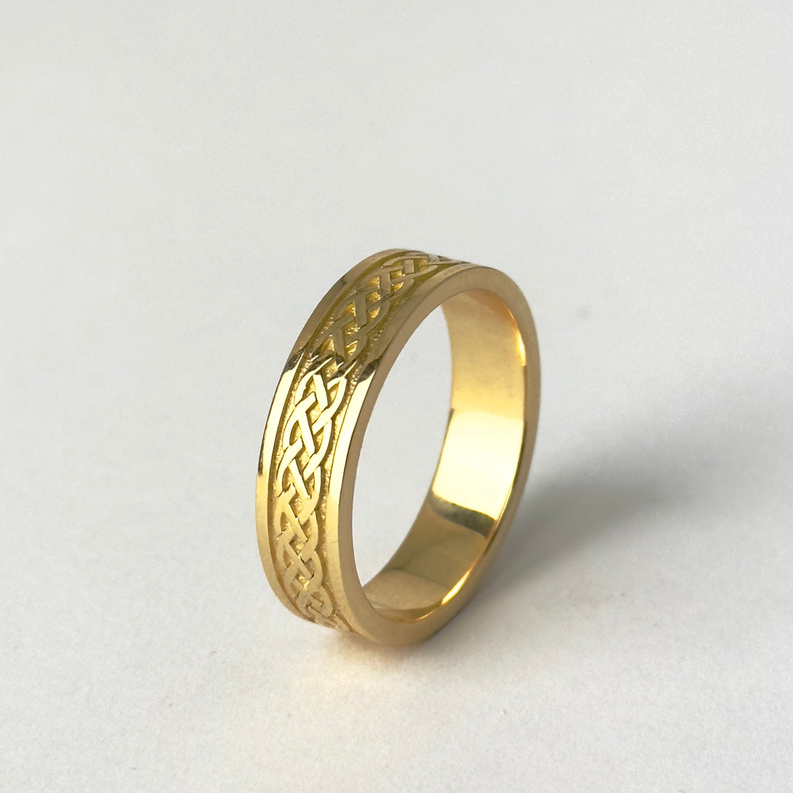 Irish wedding ring. Gold celtic pattern ring. – Irish Jewelry Design