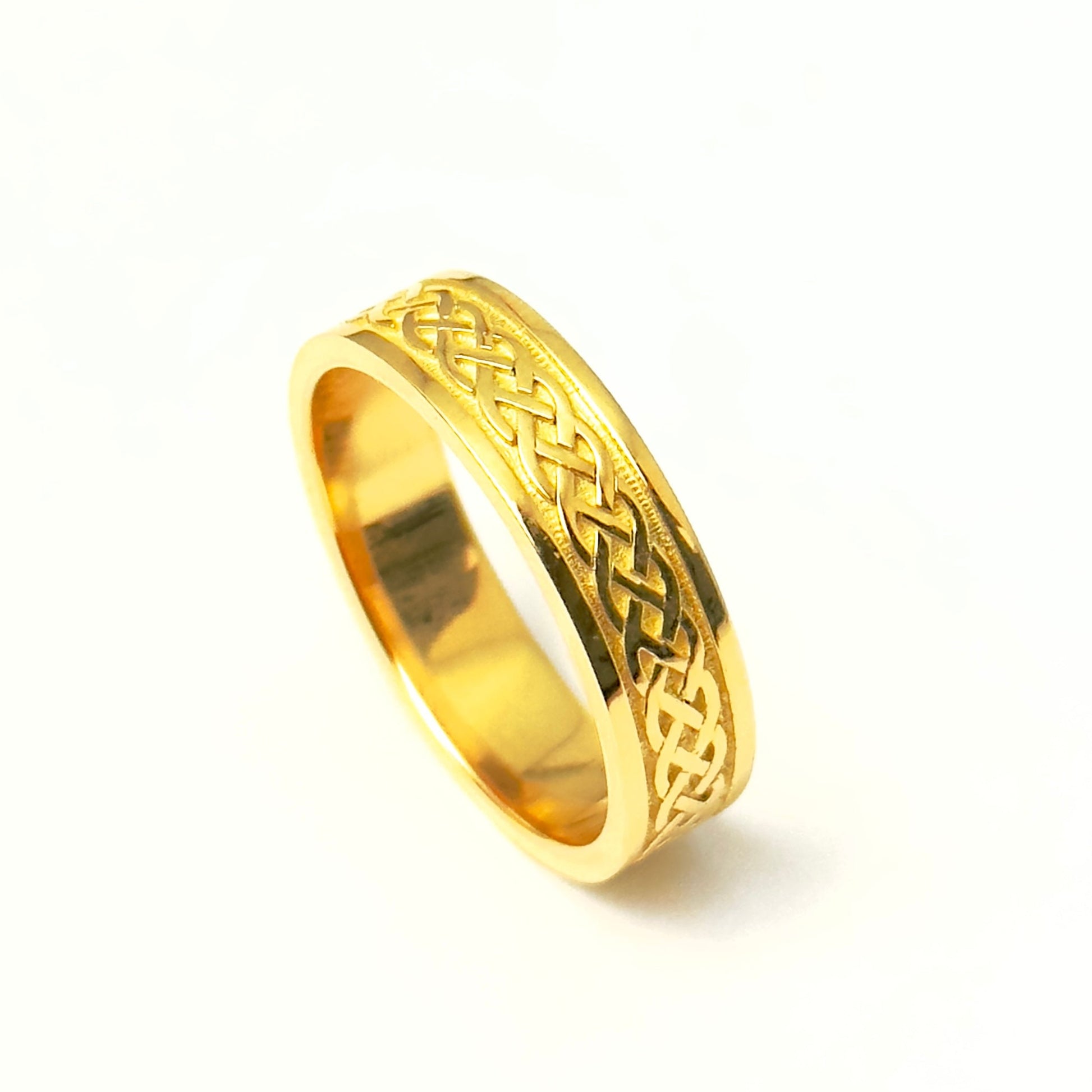 Irish wedding ring. Gold celtic pattern ring. – Irish Jewelry Design