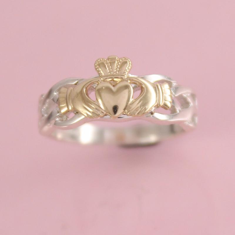 claddagh ring. An Irish ring crafted in Ireland.