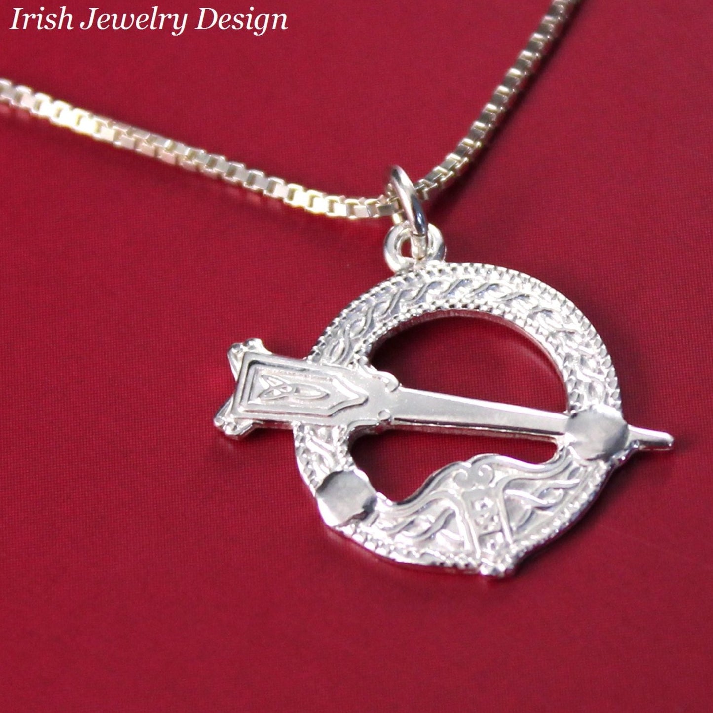 Jewelry  - Celtic Necklace, Silver Irish Celtic Necklace.
