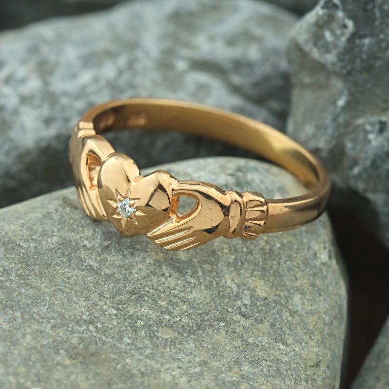 Jewelry - Diamond Claddagh Ring.
