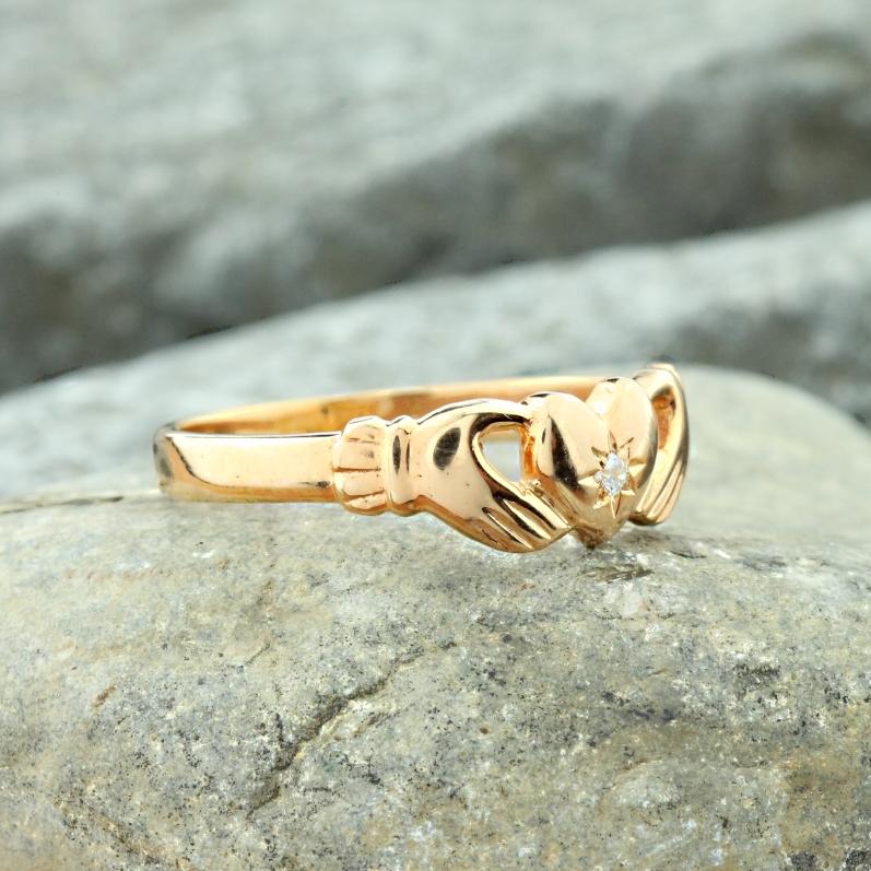 Jewelry - Diamond Claddagh Ring.