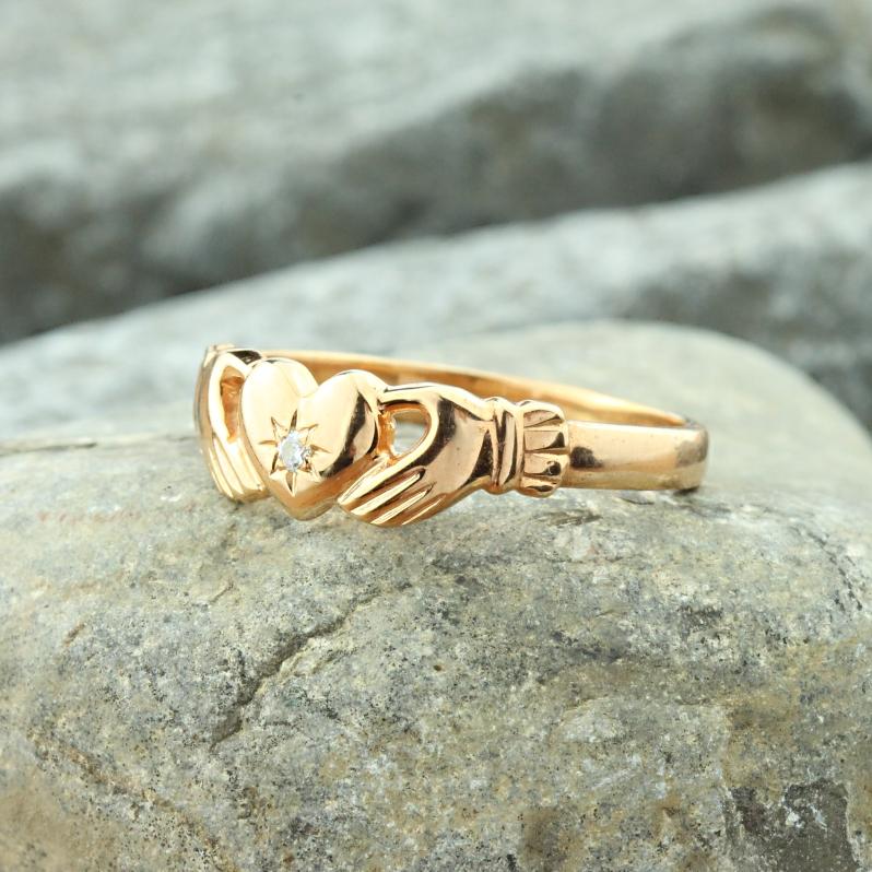 Jewelry - Diamond Claddagh Ring.