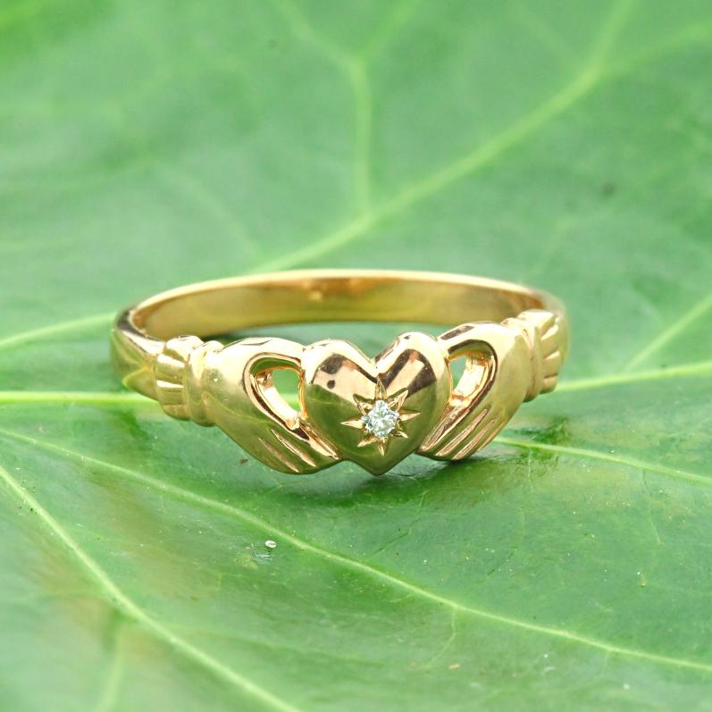 Jewelry - Diamond Claddagh Ring.
