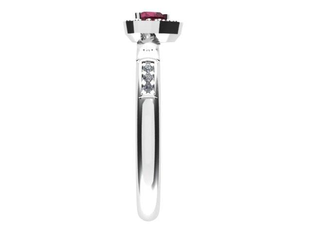 Jewelry - Ladies Claddagh Ring.  Real Garnet Gemstone Claddagh Ring, Contemporary Irish Celtic Claddagh Ring.