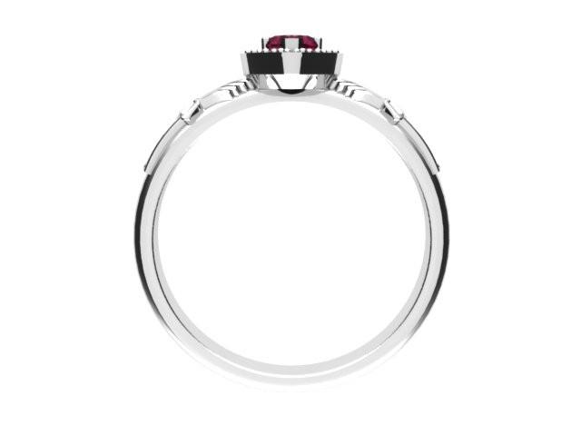 Jewelry - Ladies Claddagh Ring.  Real Garnet Gemstone Claddagh Ring, Contemporary Irish Celtic Claddagh Ring.
