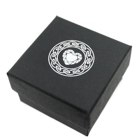 Jewelry - Ladies Created Ruby Irish Sterling Silver Claddagh Ring And Matching Band Set With Cubic Zirconia.