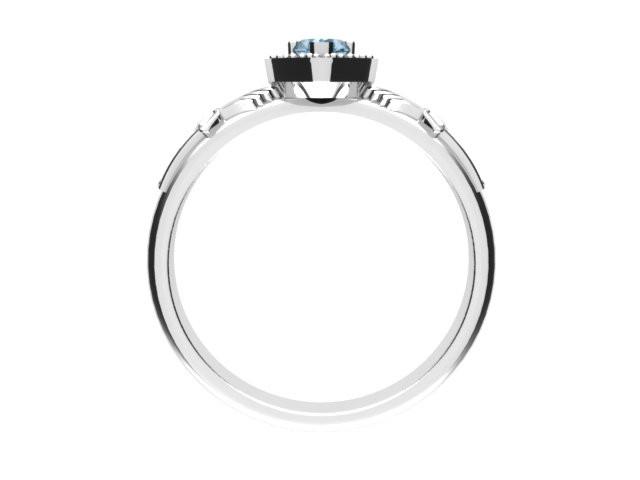 Jewelry - Ladies Real Sky Blue Topaz Gemstone Claddagh Ring, Contemporary Irish Celtic Claddagh Ring.