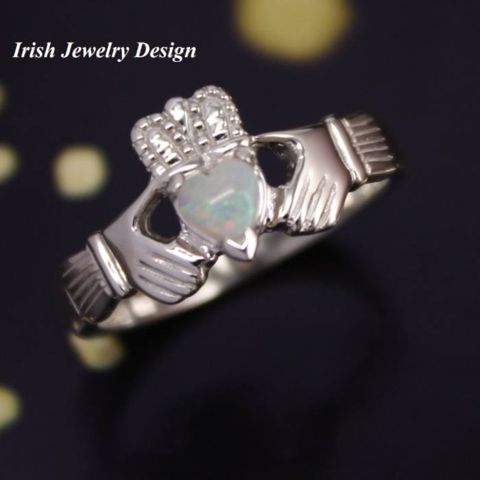 Jewelry - Opal Claddagh Ring